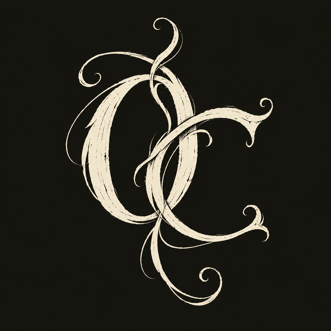 Autorenzeichen von Ollie Cottager: verschlungene Initialen O und C